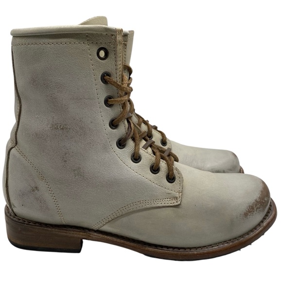 Freebird by Steven Womens Boots Manchester Combat Boots Sz 10 Distressed Leather - Picture 3 of 16